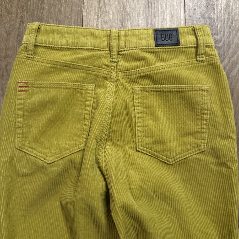 BDG Women's Mom High Rise Corduroy Pants Tapered Leg Gold City Chic Size 25 - Picture 6 of 10